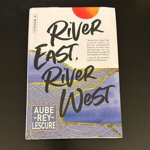 River East, River West Hardcover by Aube Rey-Lescure - White & Lavender Cover